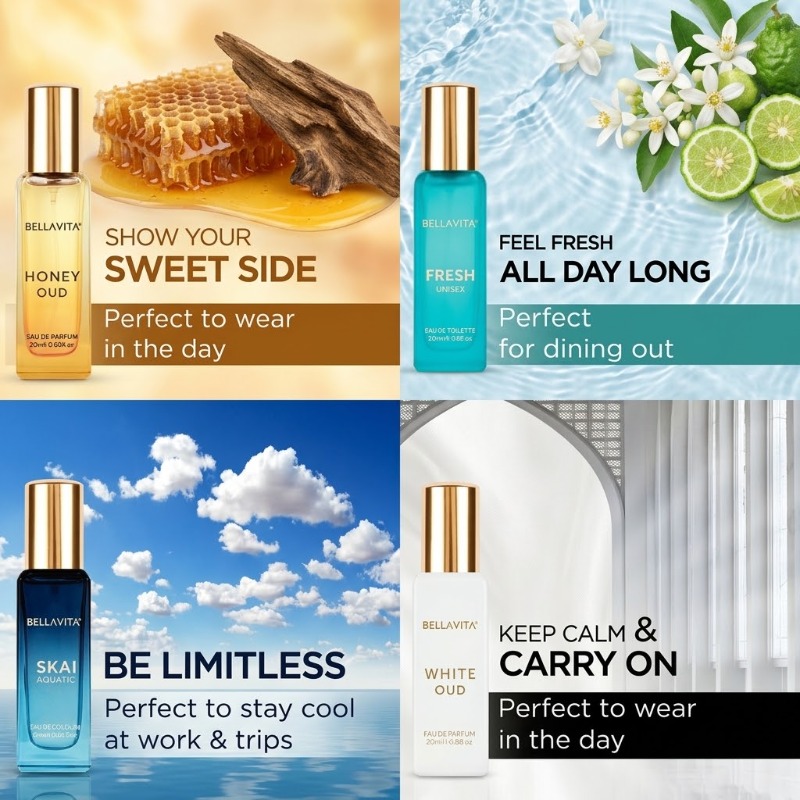 The Collection Perfume Fragrance - ชุดน้ำหอมมินิสำหรับทุกเพศ 20 มล. x 4 ขวด
